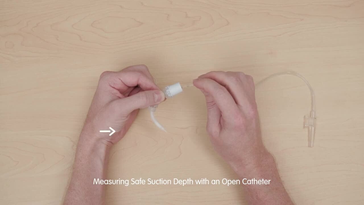 How to find the safe suction depth using open and inline suction catheters