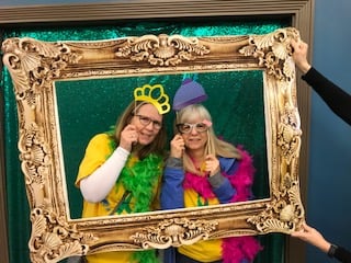 Staff uses props for fun on CP Day 2018 at Children's Mercy.